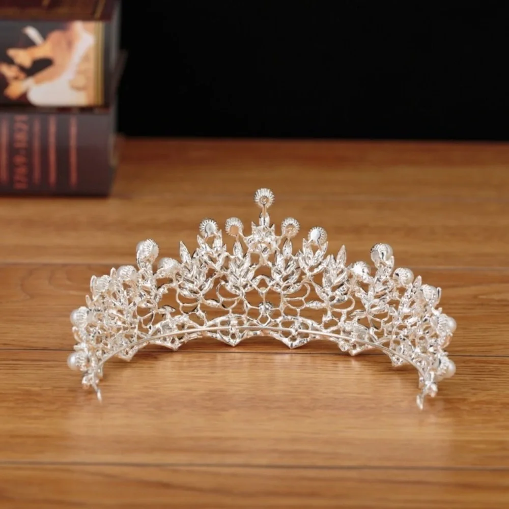 Elegant Silver and White Tiara
